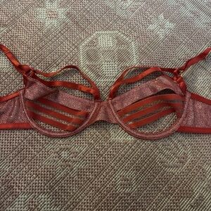 Elegant Red Strappy Bra